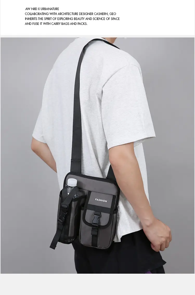 Water Cup Shoulder Bag Black Unisex Crossbody — feature 10