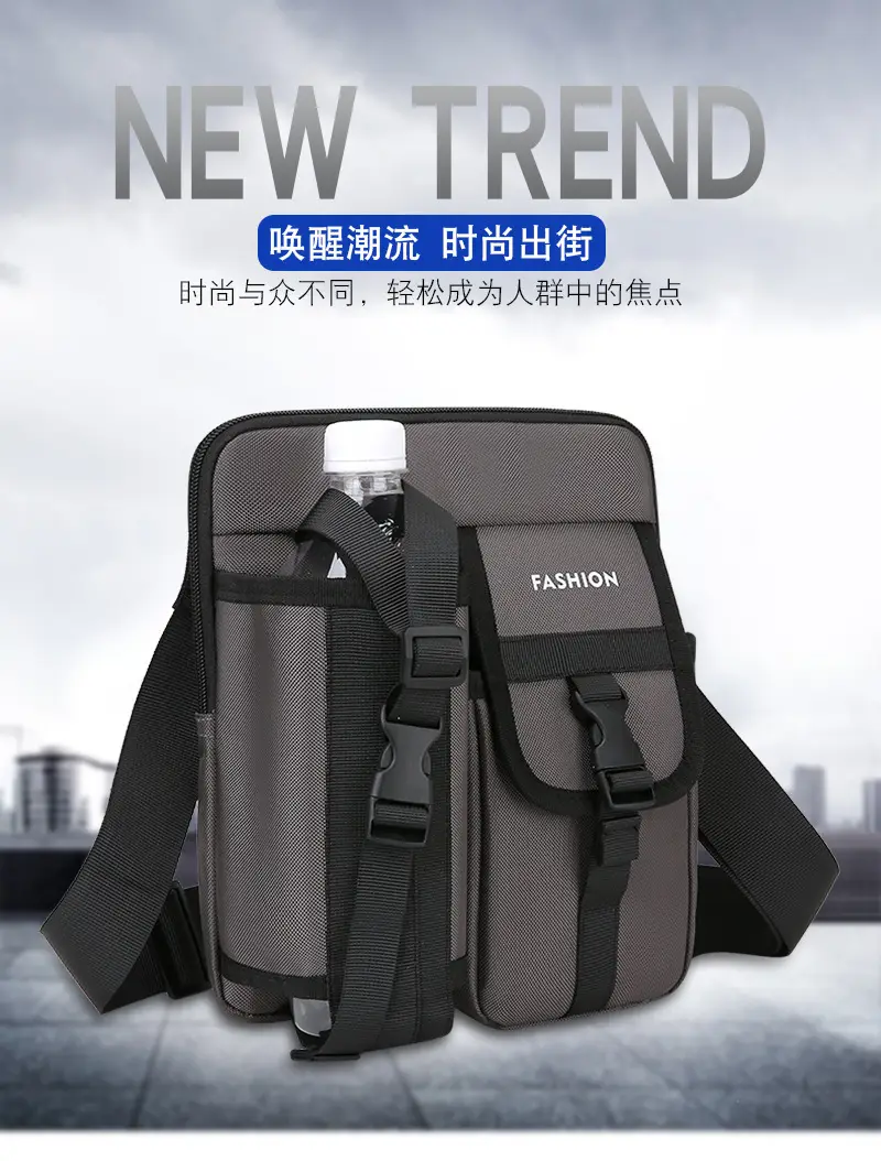 Water Cup Shoulder Bag Black Unisex Crossbody — feature 3