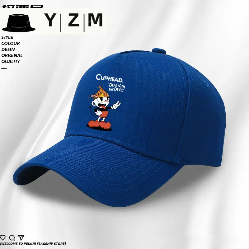 Yizhimei Cuphead Blue Cartoon Cap - Image 4