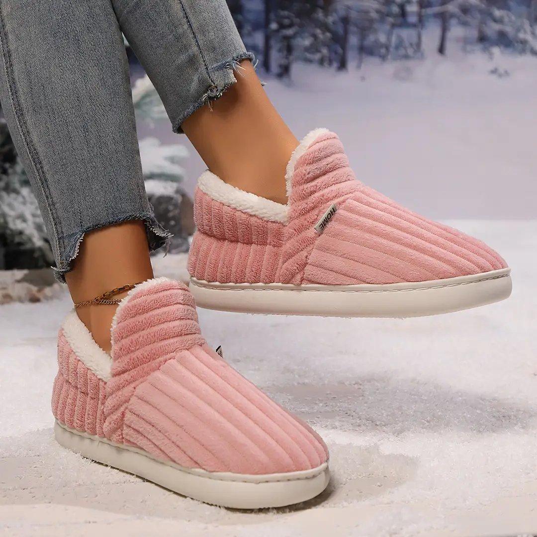 Cotton Slippers for Women in Winter 2025 New Style with Heel and Warm Home Cotton Shoes for Indoor Household Furry Cotton Shoes for Men in Autumn and Winter - Image 7