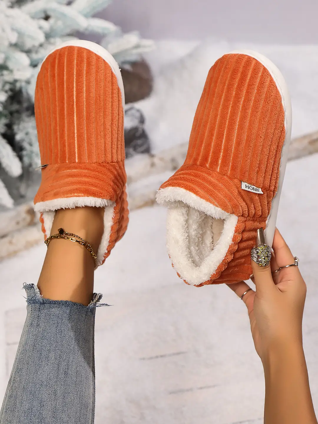 Cotton Slippers for Women in Winter 2025 New Style with Heel and Warm Home Cotton Shoes for Indoor Household Furry Cotton Shoes for Men in Autumn and Winter — feature 10