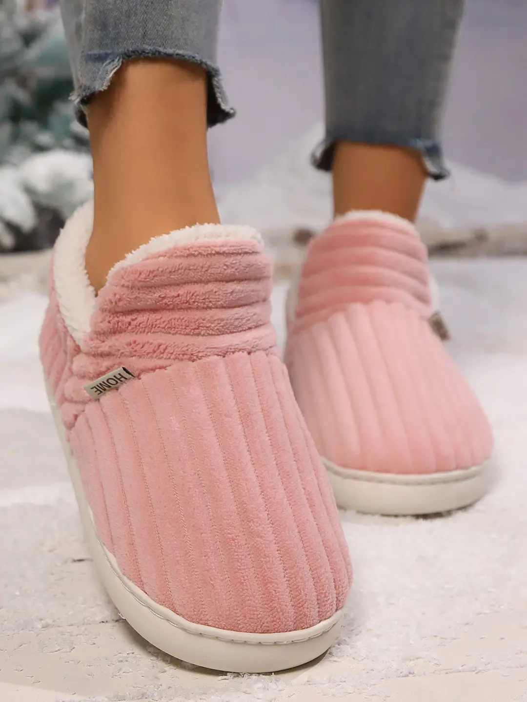 Cotton Slippers for Women in Winter 2025 New Style with Heel and Warm Home Cotton Shoes for Indoor Household Furry Cotton Shoes for Men in Autumn and Winter — feature 7