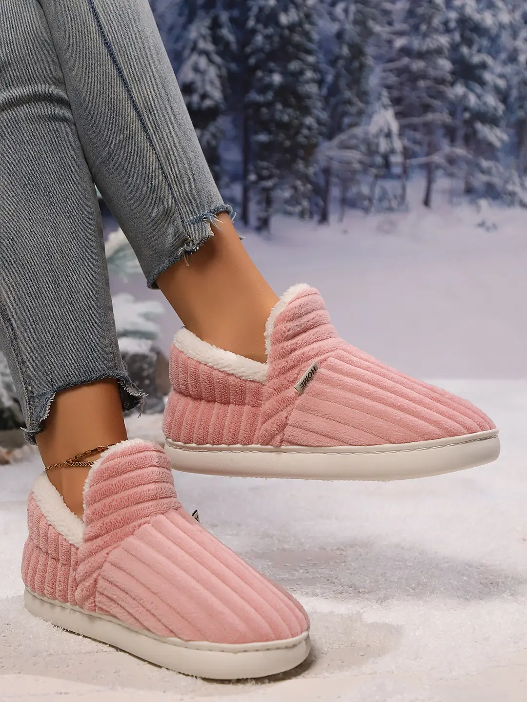 Cotton Slippers for Women in Winter 2025 New Style with Heel and Warm Home Cotton Shoes for Indoor Household Furry Cotton Shoes for Men in Autumn and Winter — feature 9