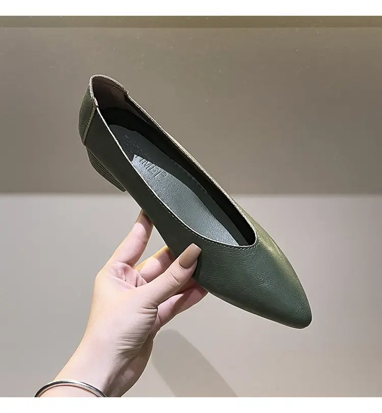Soft Leather 3.5cm Thick Heel Mid-Heel Single Shoes for Women, New Style That Doesn'T Tire the Feet, Suitable for Professional Work, Granny Shoes, Popular Small Heel Women's Shoes — feature 49