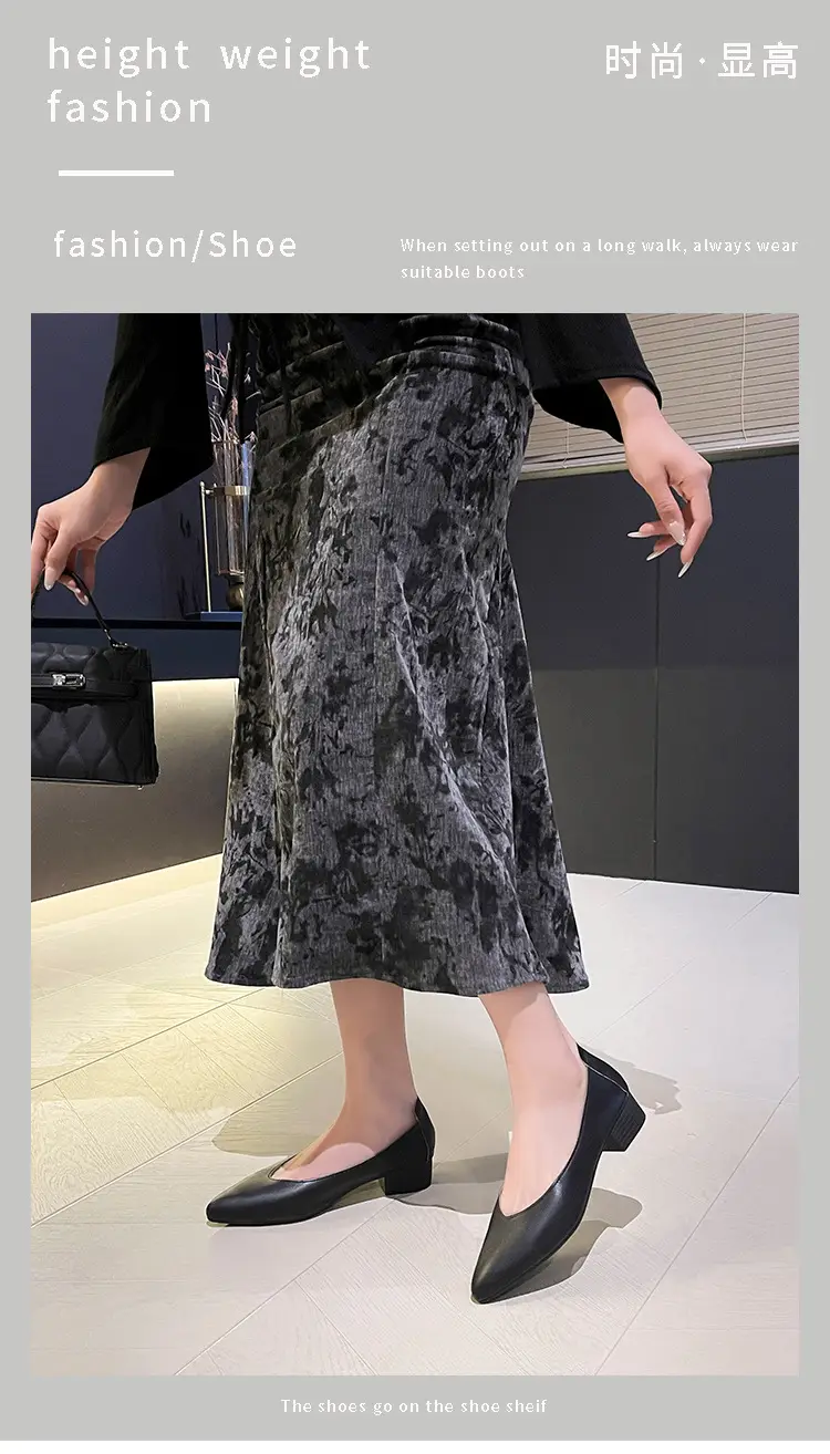 Soft Leather 3.5cm Thick Heel Mid-Heel Single Shoes for Women, New Style That Doesn'T Tire the Feet, Suitable for Professional Work, Granny Shoes, Popular Small Heel Women's Shoes — feature 7