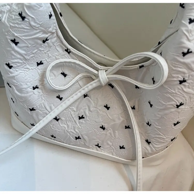 Pink Bow Shoulder Bag for Women Autumn Casual Shopping — feature 10