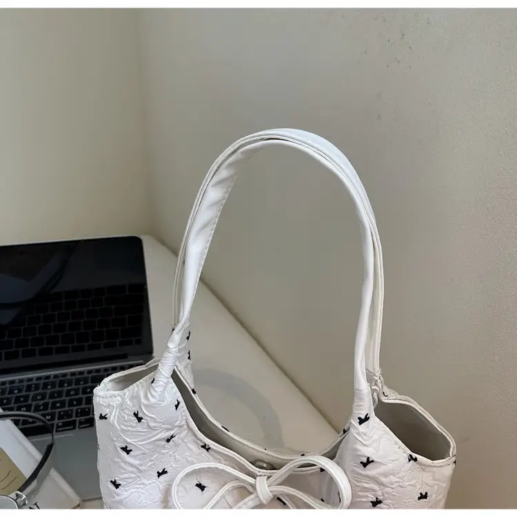 Pink Bow Shoulder Bag for Women Autumn Casual Shopping — feature 11