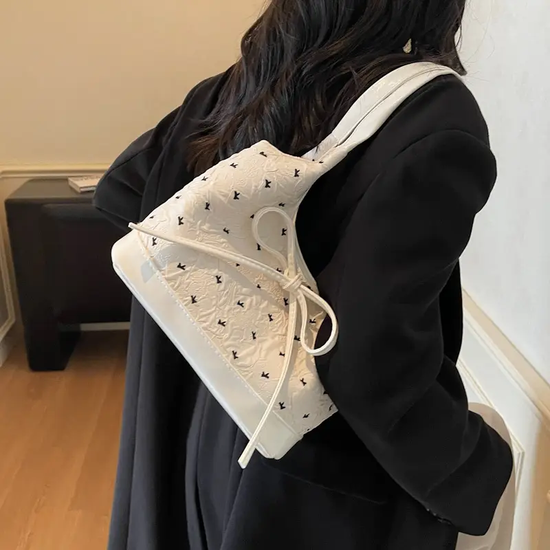 Pink Bow Shoulder Bag for Women Autumn Casual Shopping — feature 2