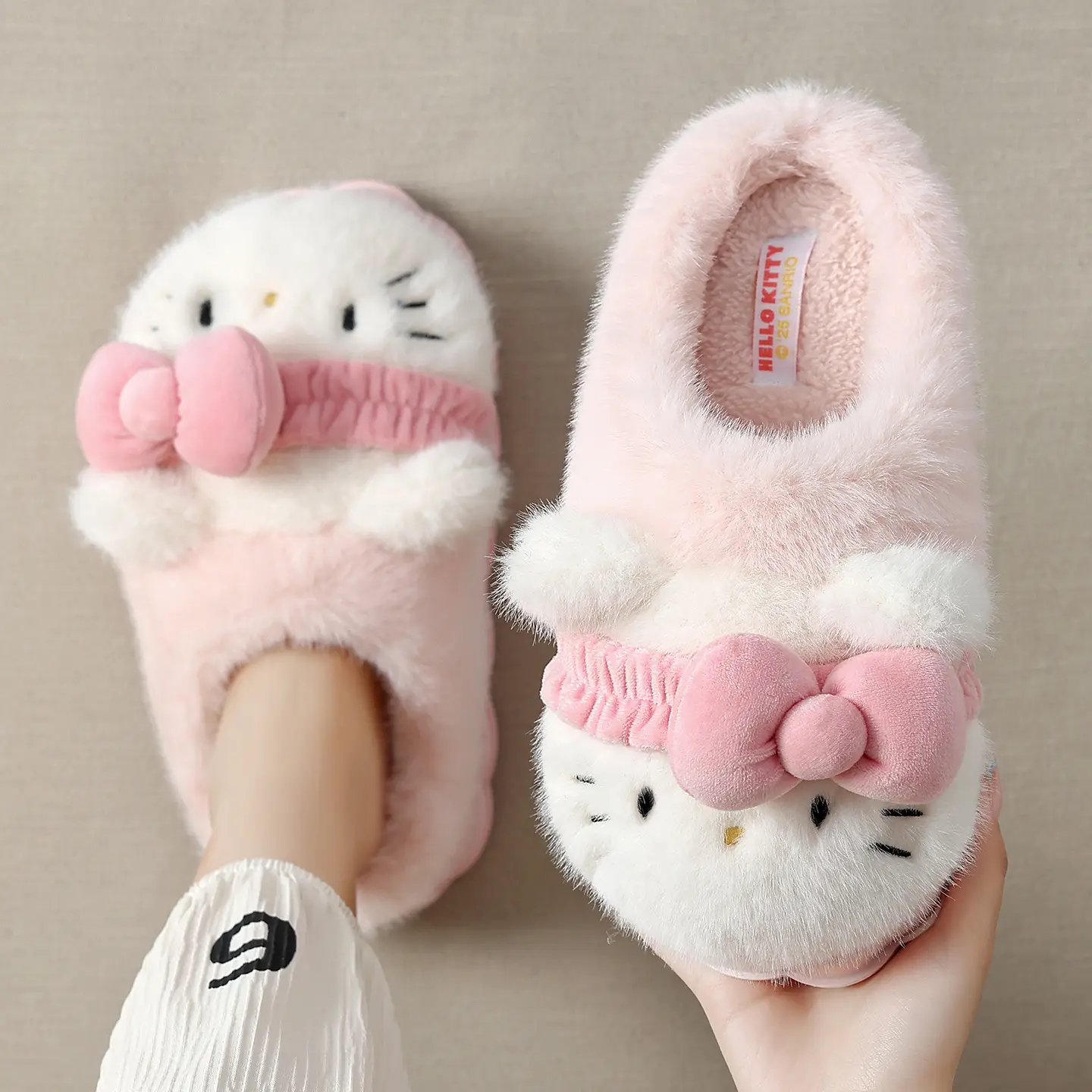 Sanrio Hello Kitty Wool Fleece Slippers for Women Winter - Image 8