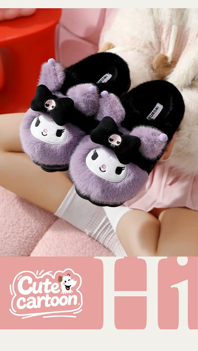 Sanrio Hello Kitty Wool Fleece Slippers for Women Winter — feature 12