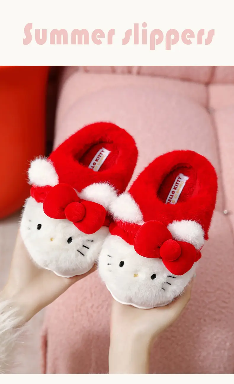 Sanrio Hello Kitty Wool Fleece Slippers for Women Winter — feature 4