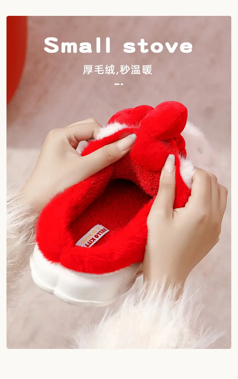 Sanrio Hello Kitty Wool Fleece Slippers for Women Winter — feature 9