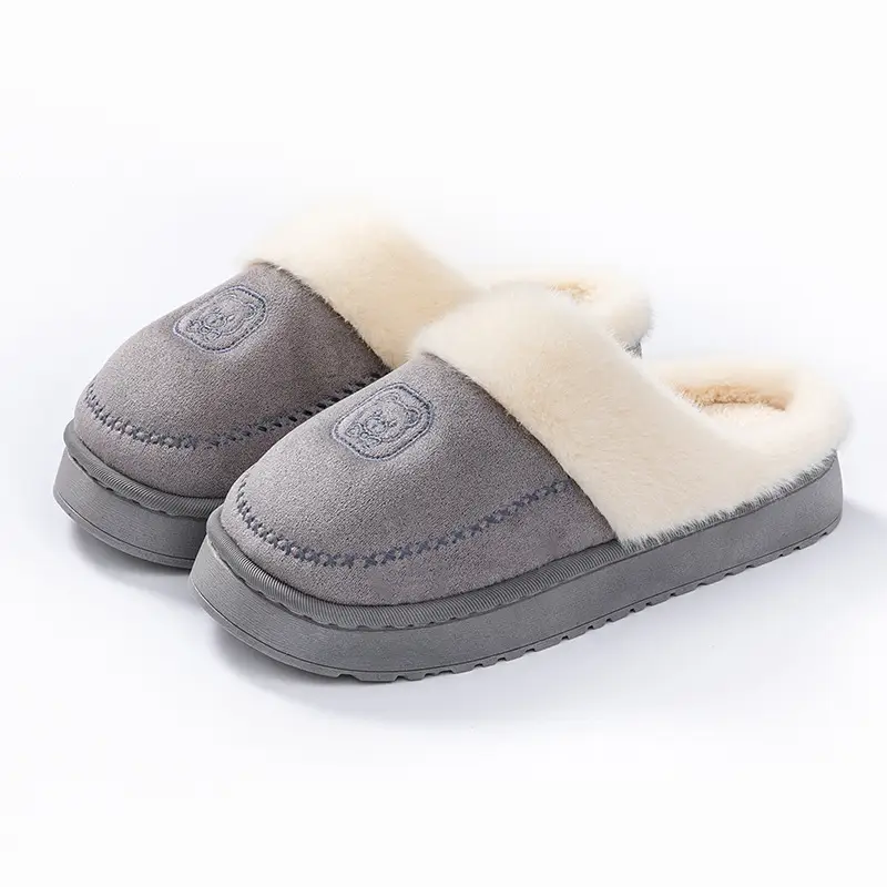 Women Winter Warm Soft Slipper Beige Non-Slip - Image 5
