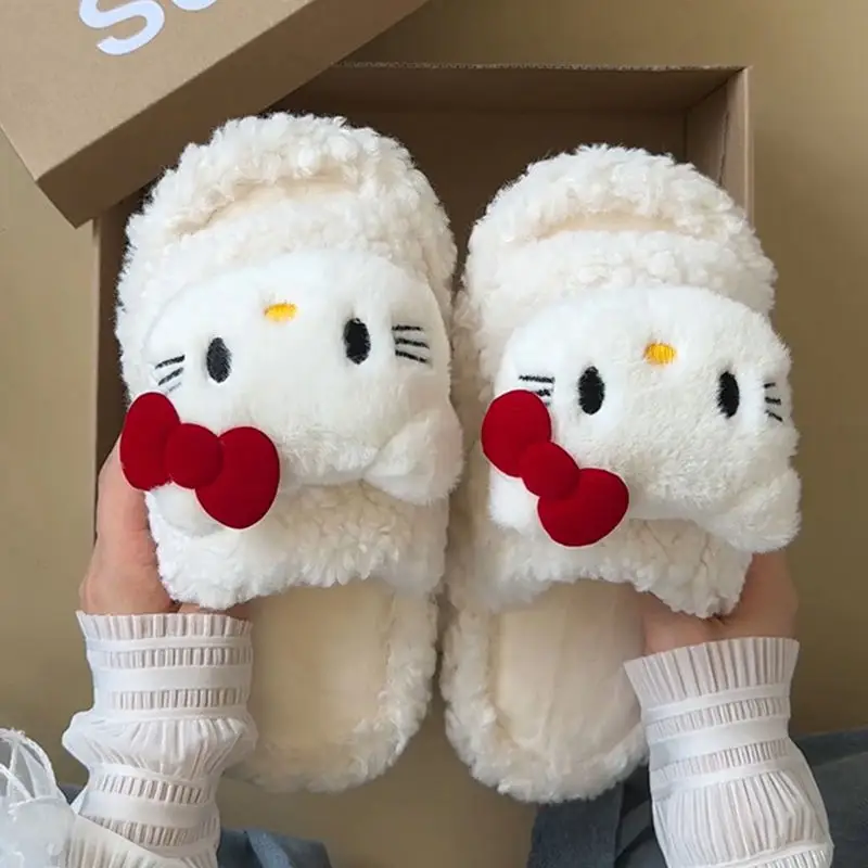 Hello Kitty Warm Cotton Slippers for Women