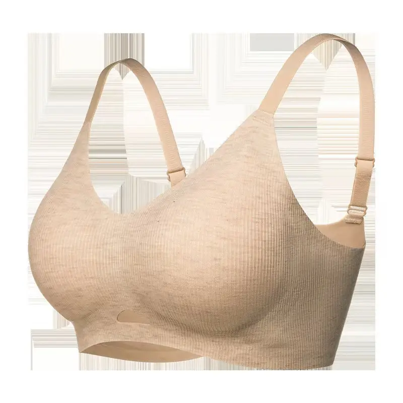 Mbgb Summer Comfortable Liquid Foundation Bra Breathable Push-Up Adjustable Seamless Large Bust Minimizing Anti-Sagging Bra