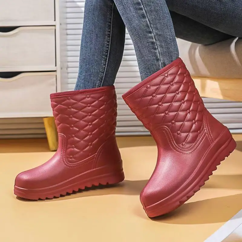 Carefully Selected Women's Winter Fleece-Lined Snow Boots, Waterproof Snow and Rain Boots, Women's Eva Warm Boots, Lightweight Non-Slip Women's Boots - Image 6