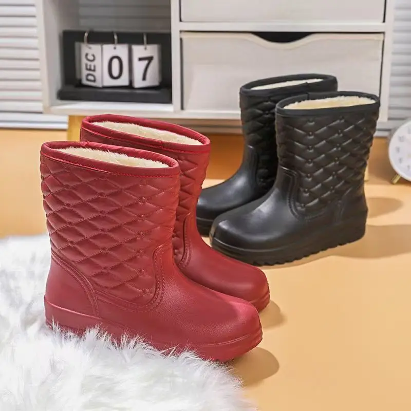 Carefully Selected Women's Winter Fleece-Lined Snow Boots, Waterproof Snow and Rain Boots, Women's Eva Warm Boots, Lightweight Non-Slip Women's Boots - Image 7