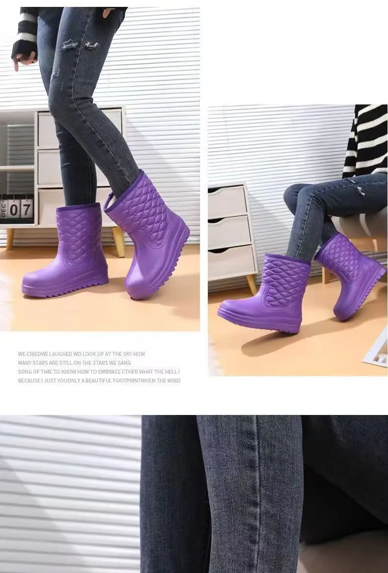 Carefully Selected Women's Winter Fleece-Lined Snow Boots, Waterproof Snow and Rain Boots, Women's Eva Warm Boots, Lightweight Non-Slip Women's Boots — feature 12