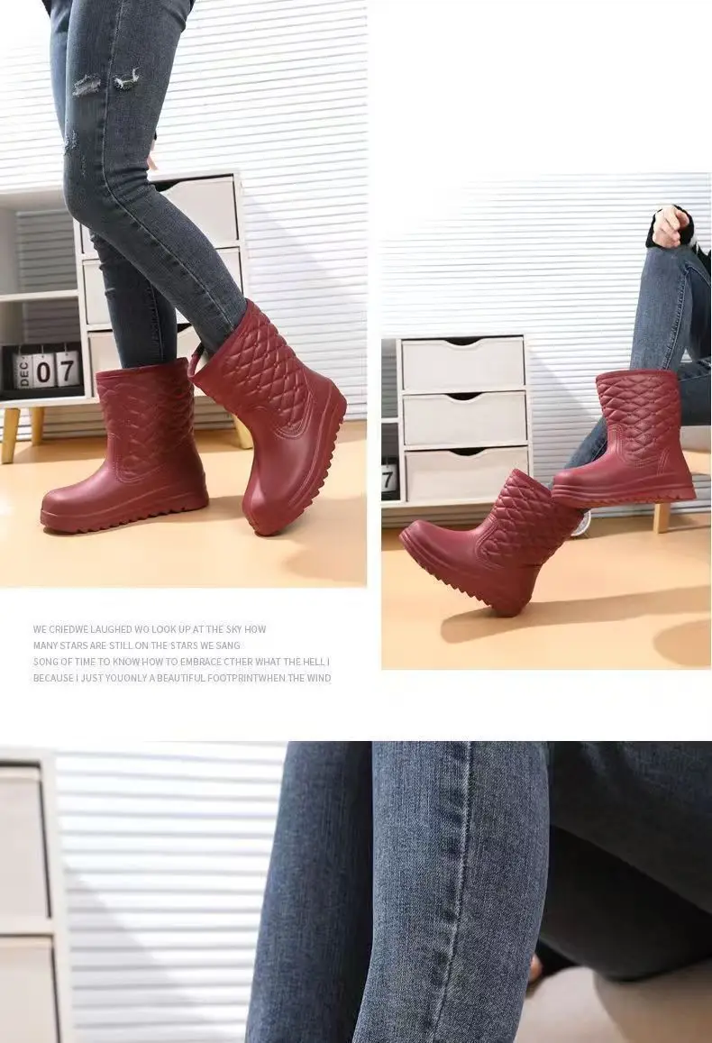 Carefully Selected Women's Winter Fleece-Lined Snow Boots, Waterproof Snow and Rain Boots, Women's Eva Warm Boots, Lightweight Non-Slip Women's Boots — feature 17