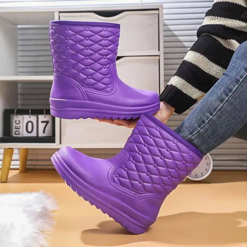 Carefully Selected Women's Winter Fleece-Lined Snow Boots, Waterproof Snow and Rain Boots, Women's Eva Warm Boots, Lightweight Non-Slip Women's Boots — feature 19