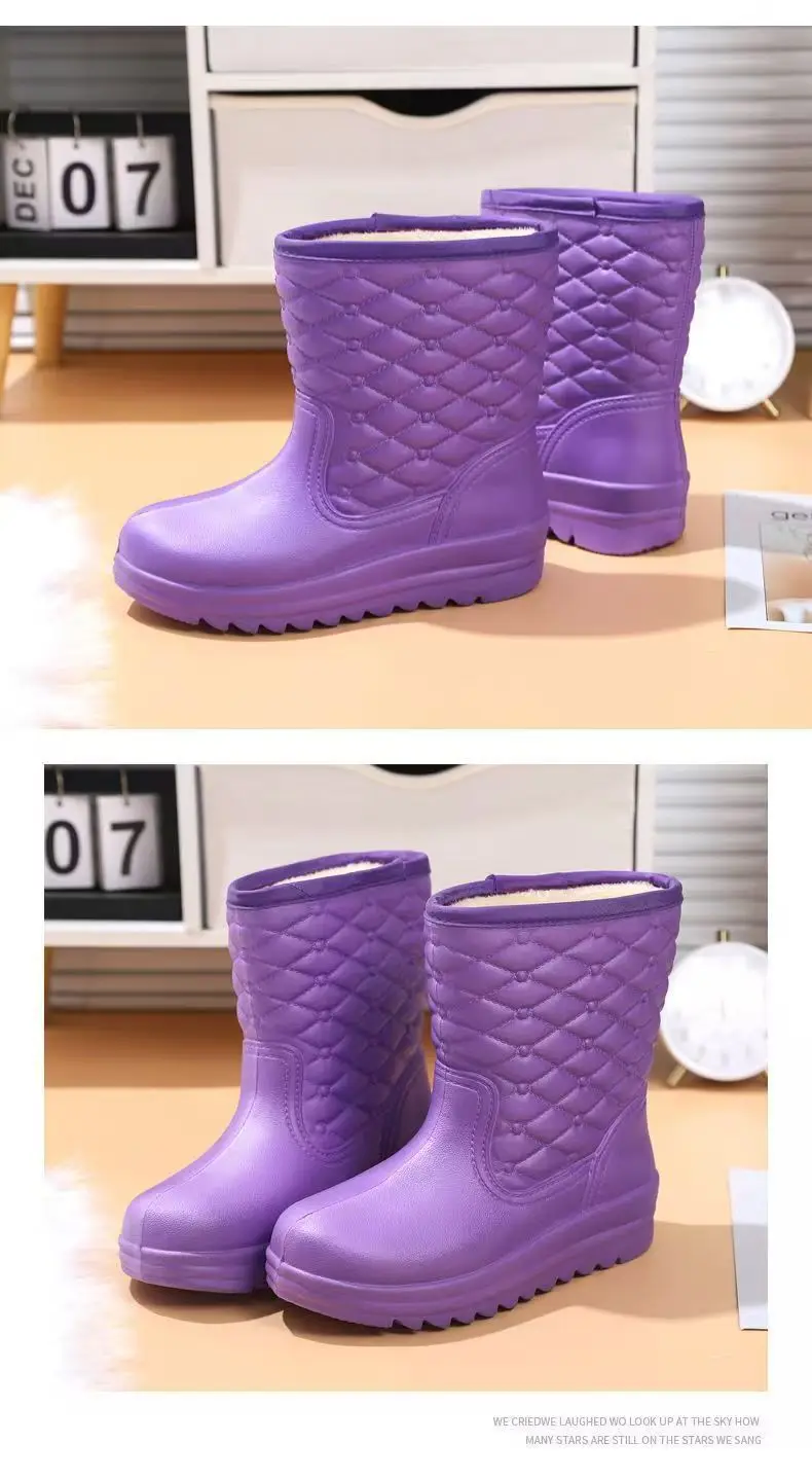 Carefully Selected Women's Winter Fleece-Lined Snow Boots, Waterproof Snow and Rain Boots, Women's Eva Warm Boots, Lightweight Non-Slip Women's Boots — feature 21