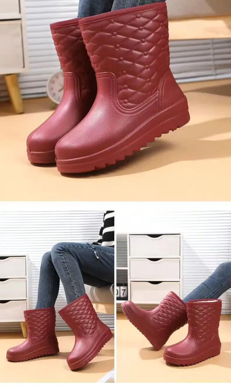 Carefully Selected Women's Winter Fleece-Lined Snow Boots, Waterproof Snow and Rain Boots, Women's Eva Warm Boots, Lightweight Non-Slip Women's Boots — feature 22