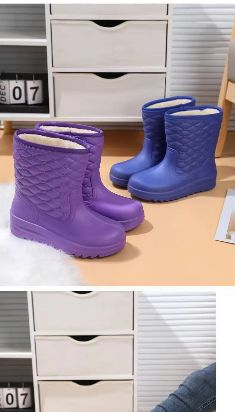 Carefully Selected Women's Winter Fleece-Lined Snow Boots, Waterproof Snow and Rain Boots, Women's Eva Warm Boots, Lightweight Non-Slip Women's Boots — feature 28