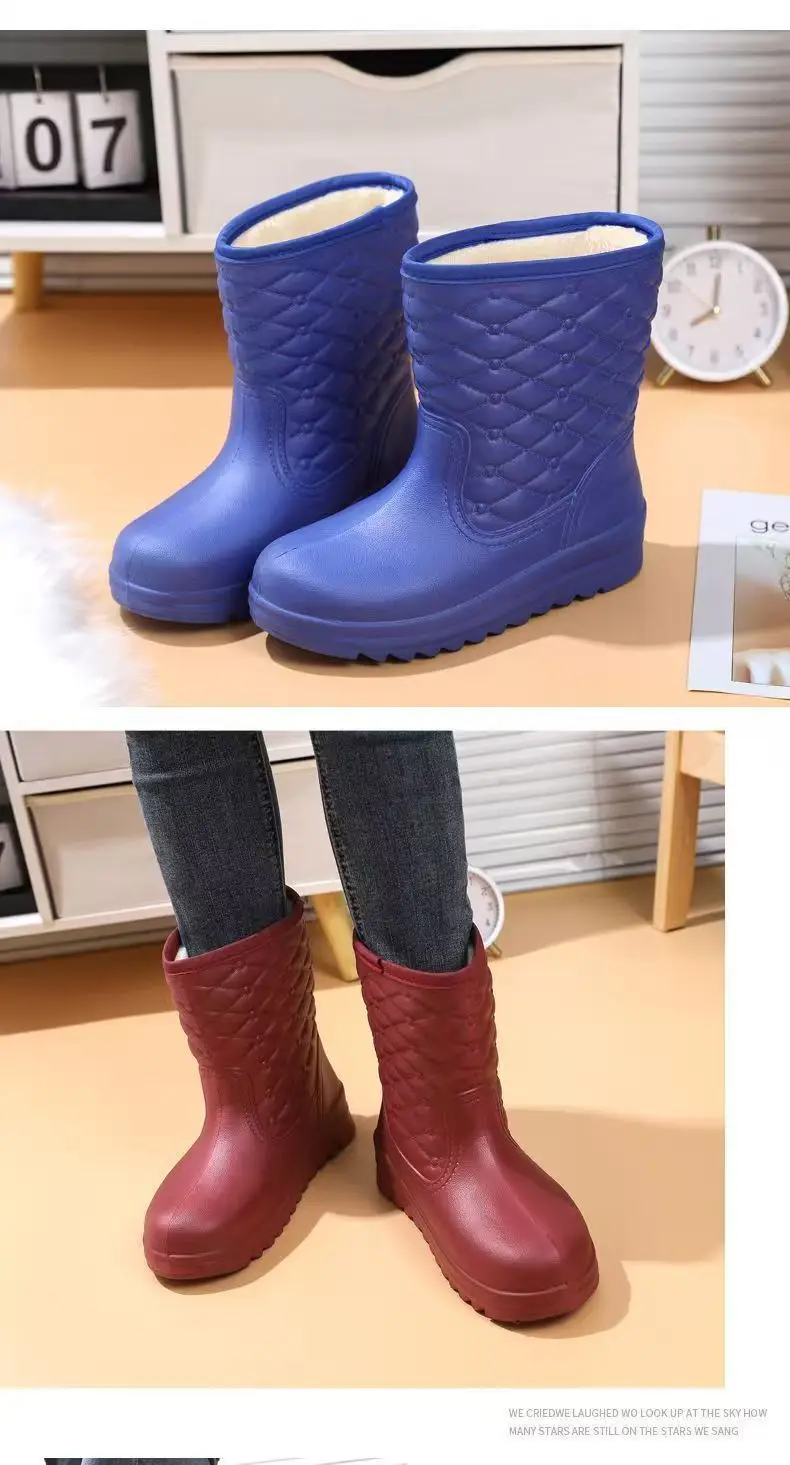 Carefully Selected Women's Winter Fleece-Lined Snow Boots, Waterproof Snow and Rain Boots, Women's Eva Warm Boots, Lightweight Non-Slip Women's Boots — feature 32