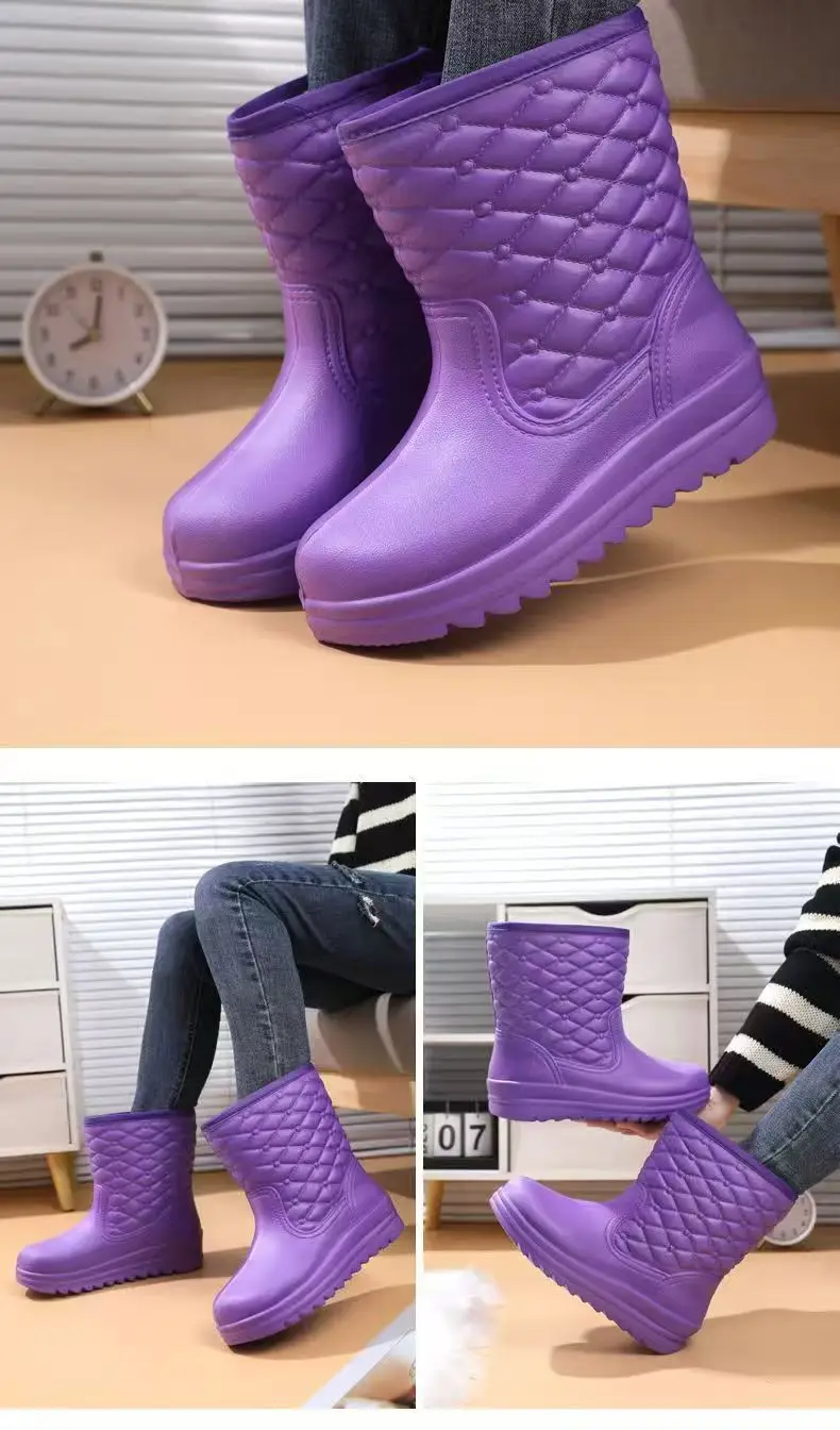 Carefully Selected Women's Winter Fleece-Lined Snow Boots, Waterproof Snow and Rain Boots, Women's Eva Warm Boots, Lightweight Non-Slip Women's Boots — feature 6