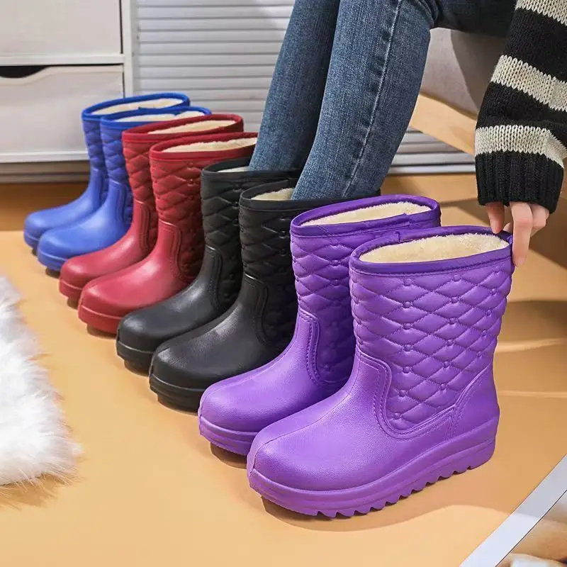 Carefully Selected Women's Winter Fleece-Lined Snow Boots, Waterproof Snow and Rain Boots, Women's Eva Warm Boots, Lightweight Non-Slip Women's Boots — feature 8
