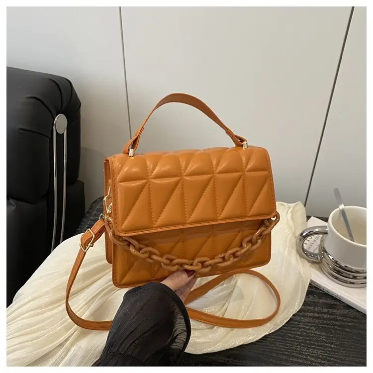 Pink Quilted Chain Crossbody Bag for Women — feature 27