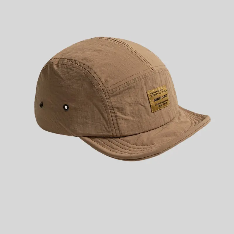 Japanese Style Soft Top Baseball Cap Brown Unisex - Image 3