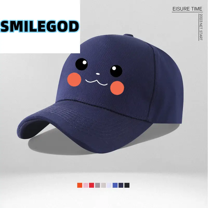 Pikachu Q Anime Cap Blue Unisex Baseball - Image 12