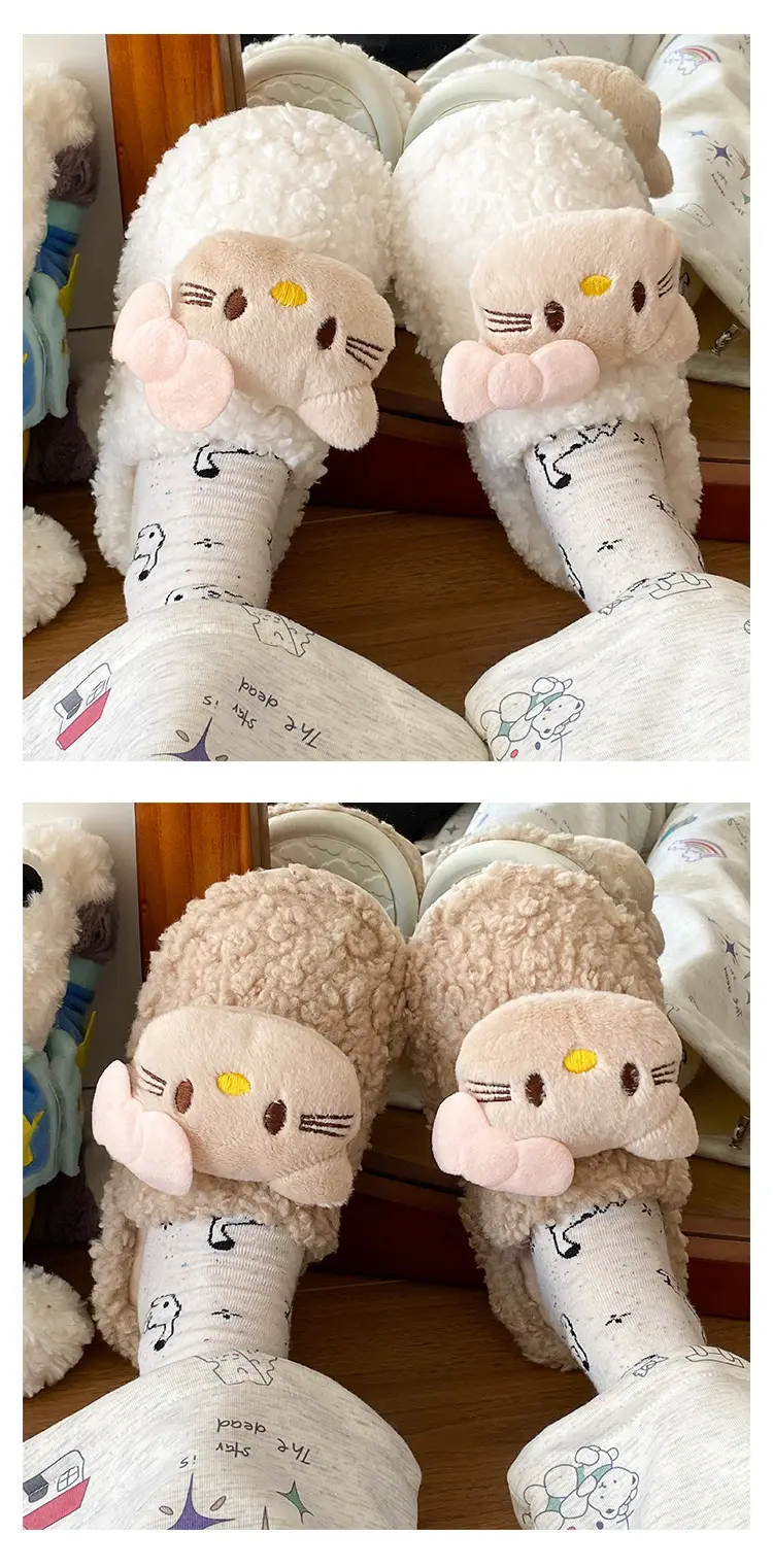 Winter New Style Kitten Wool Slippers Women 2025 — feature 10