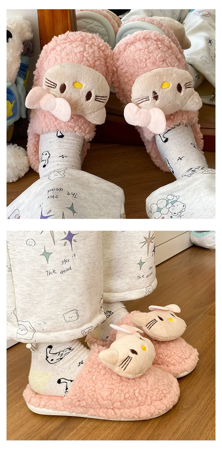 Winter New Style Kitten Wool Slippers Women 2025 — feature 11