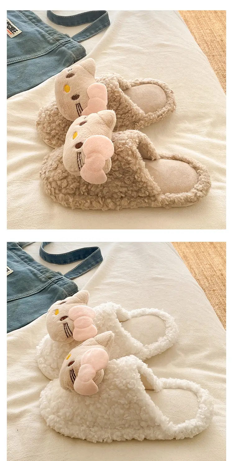 Winter New Style Kitten Wool Slippers Women 2025 — feature 16
