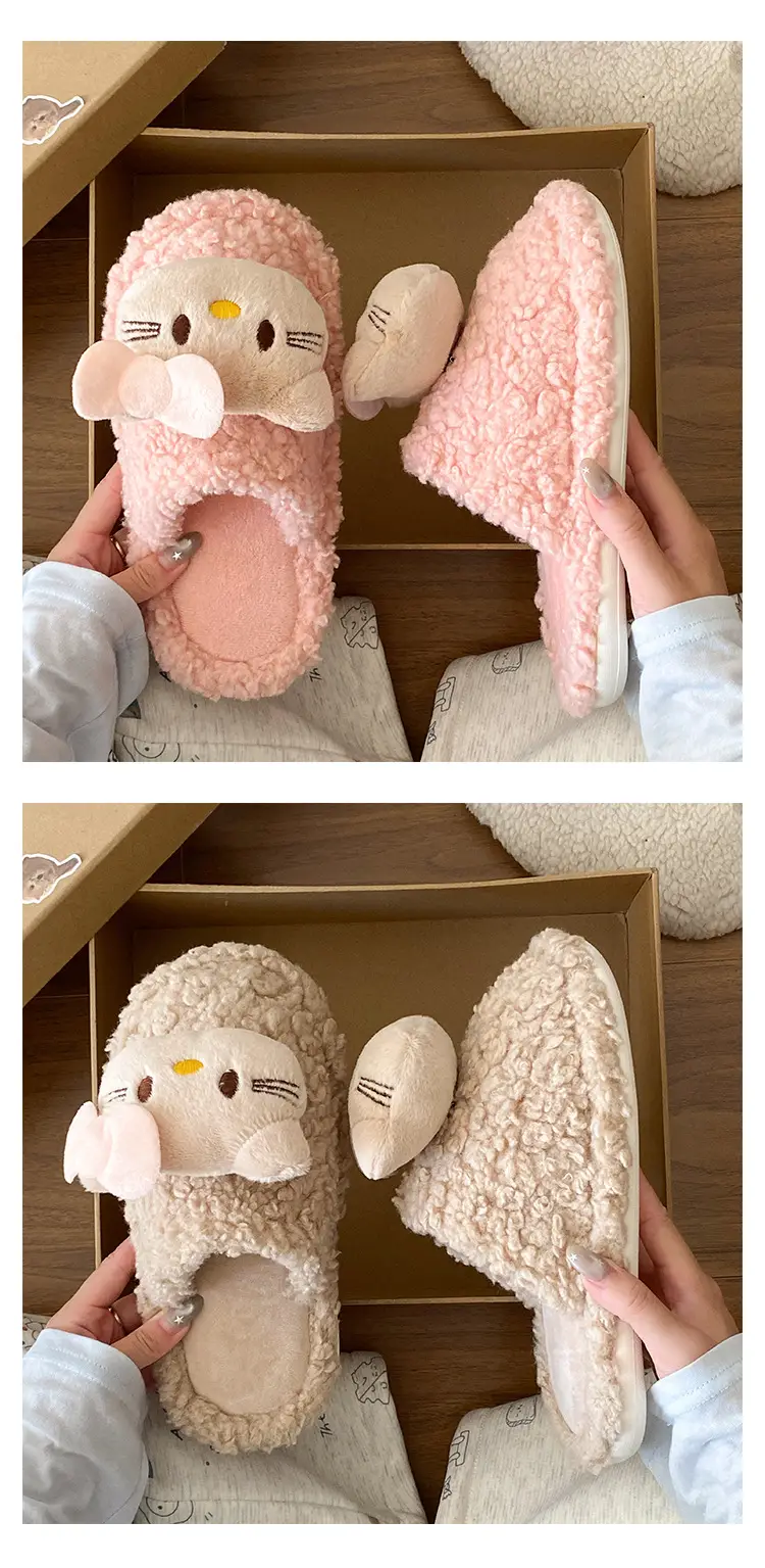 Winter New Style Kitten Wool Slippers Women 2025 — feature 18