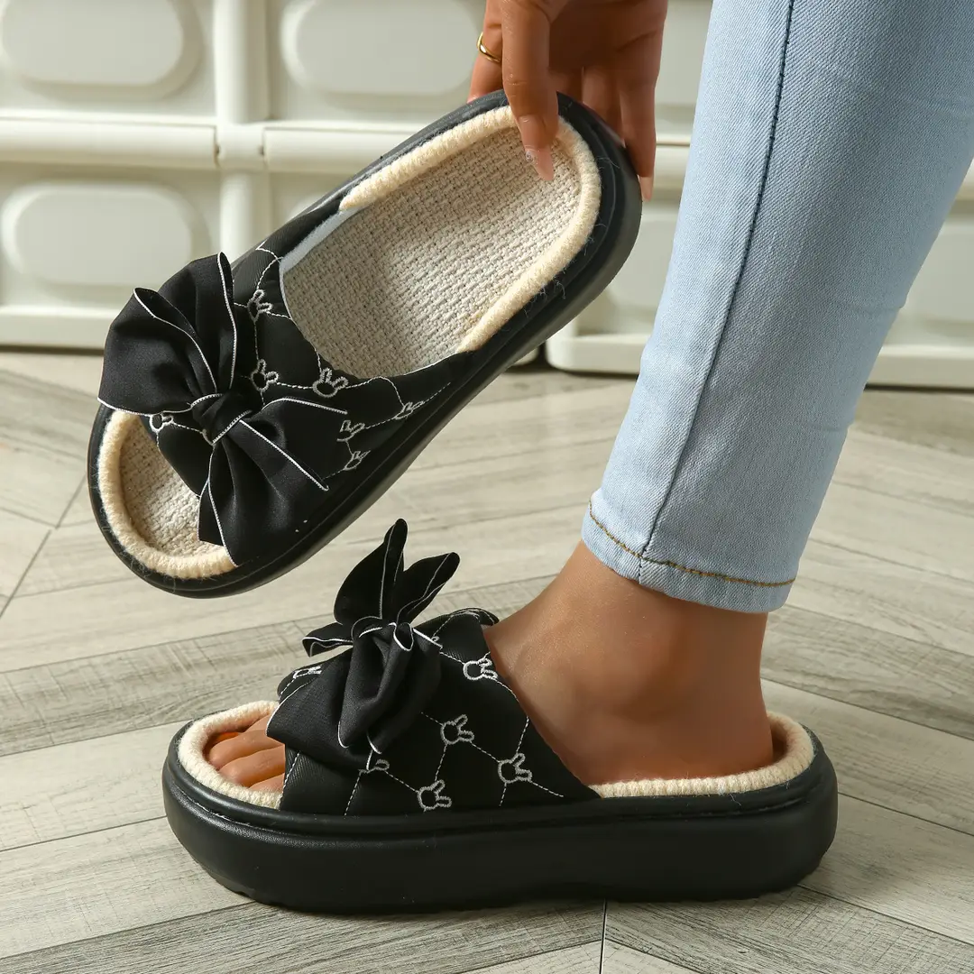 Slippers for Women Winter 2025 New Warm Indoor Home Non-Slip Thick-Soled Cotton Slippers Women's Wool Slippers Autumn and Winter — feature 8