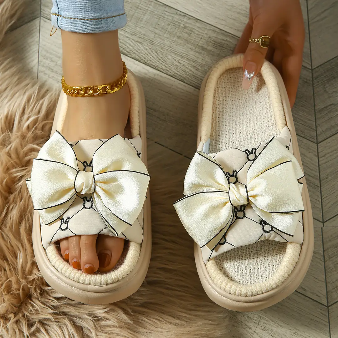 Slippers for Women Winter 2025 New Warm Indoor Home Non-Slip Thick-Soled Cotton Slippers Women's Wool Slippers Autumn and Winter - Image 2