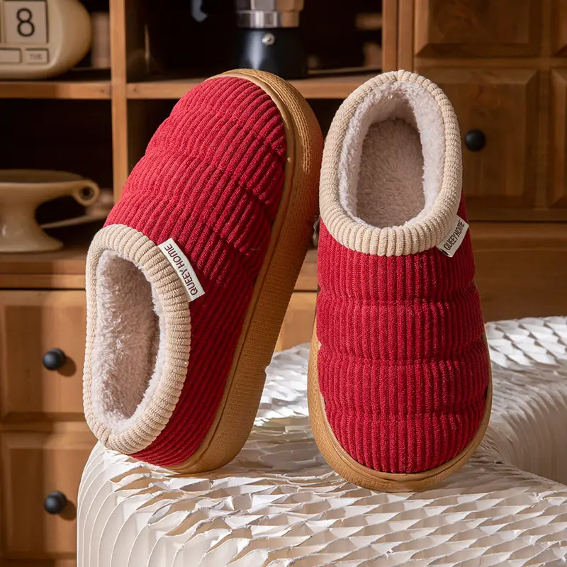 Red Cotton Maternity Slippers for Women Autumn Winter 2025 - Image 5