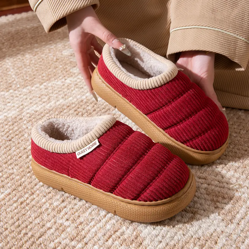 Red Cotton Maternity Slippers for Women Autumn Winter 2025 - Image 7