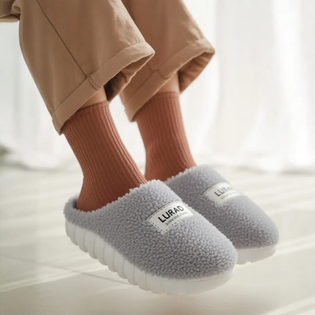 Autumn and Winter Thickened Home Warm Cotton Slippers for Men and Women, Couple Indoor Home Maternity Slippers, Indoor Cotton Slippers