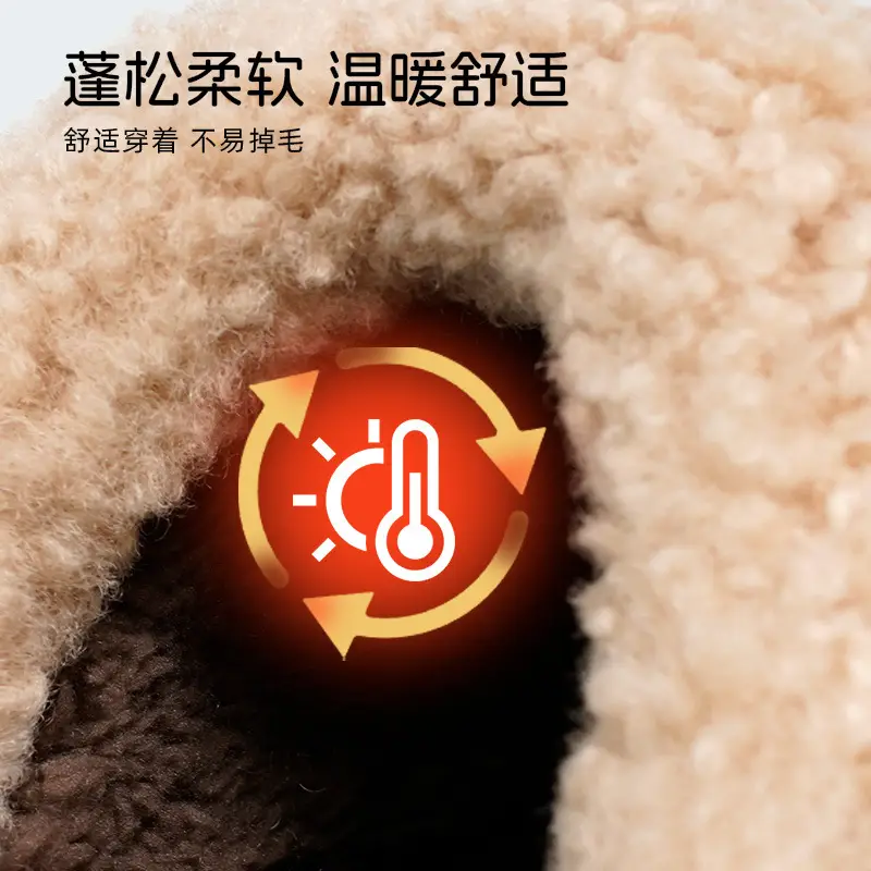 Blackma Couple Style Cotton Slippers Non-Slip Warm Maternity Winter