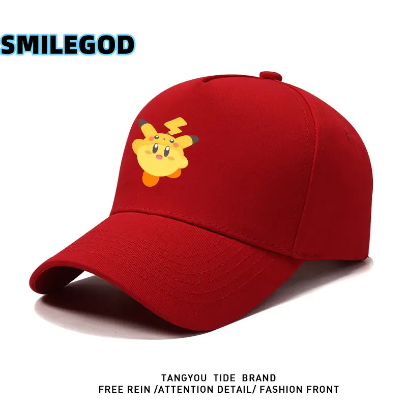 Red Cartoon Cap Kirby Pikachu Collaboration - Image 32