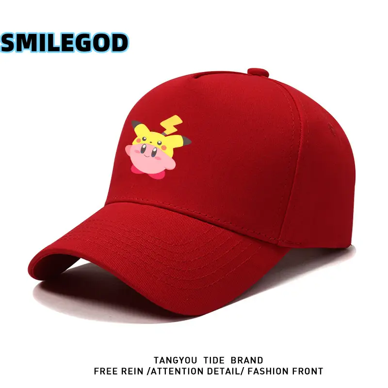 Red Cartoon Cap Kirby Pikachu Collaboration - Image 21