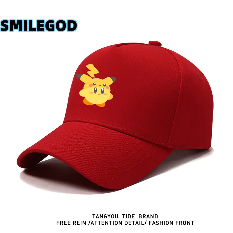Red Cartoon Cap Kirby Pikachu Collaboration - Image 23