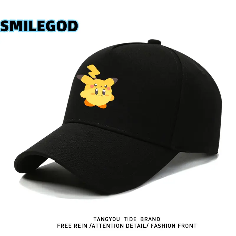 Red Cartoon Cap Kirby Pikachu Collaboration - Image 3