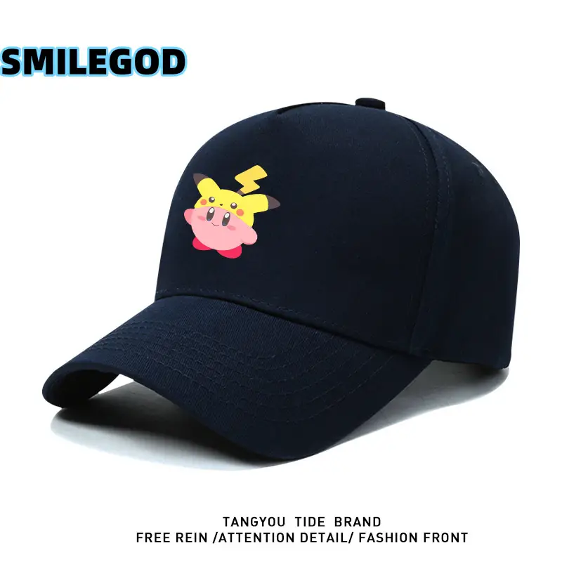 Red Cartoon Cap Kirby Pikachu Collaboration - Image 5