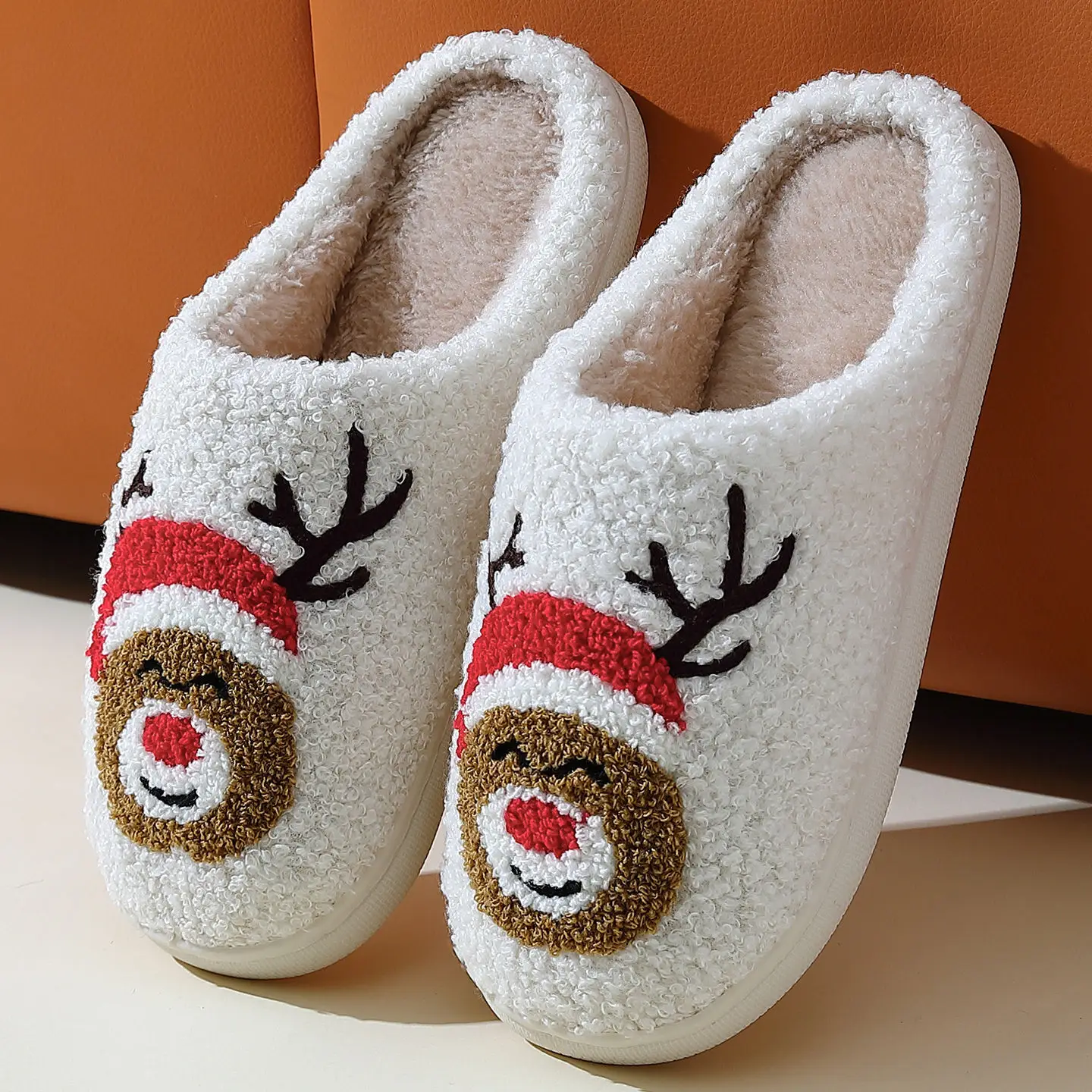2025 New Christmas Woolen Snowman Slippers Women's Warm Winter - Image 5