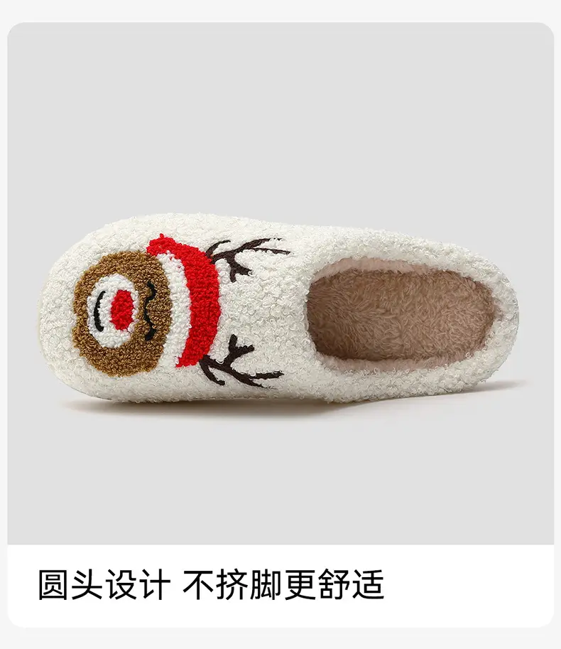 2025 New Christmas Woolen Snowman Slippers Women's Warm Winter — feature 14